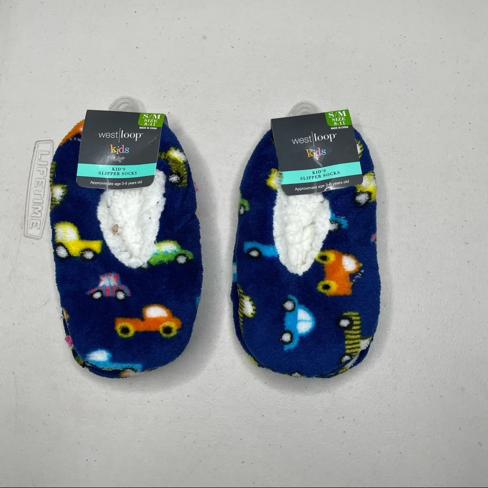 West loop kids slipper socks